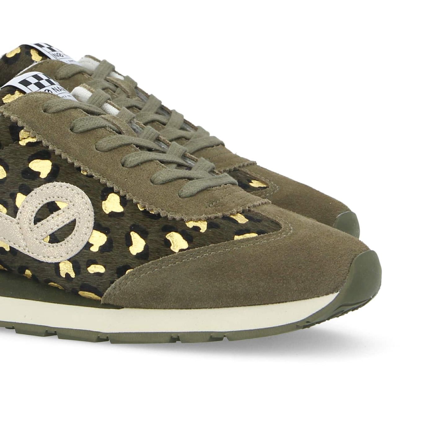 CITY RUN JOGGER W  -  LEO/SUEDE  - VERDE OLIVA/LEOPARDATO